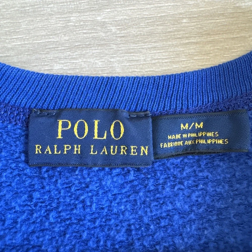 Polo‎ Ralph Lauren Sweatshirt Youth Kids M / Women's XS Blue Crewneck Pullover